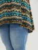 Bandana Contrast Raglan Sleeve Asymmetrical T-shirt sold by Bloomchic