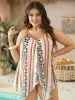Bandana Print Split Hanky Hem One Piece Swimsuit sold by Bloomchic
