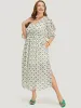 Bandana Dolman Sleeve Pocket Cold Shoulder Split Dress sold by Bloomchic