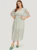 Bandana Dolman Sleeve Pocket Cold Shoulder Split Dress sold by Bloomchic