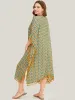 Bandana Batwing Sleeve Tassels Trim Split Open Front Kimono sold by Bloomchic