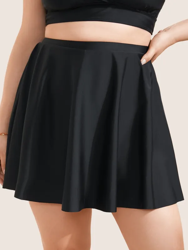 Solid Pocket Ruffles Swim Skirt sold by Bloomchic