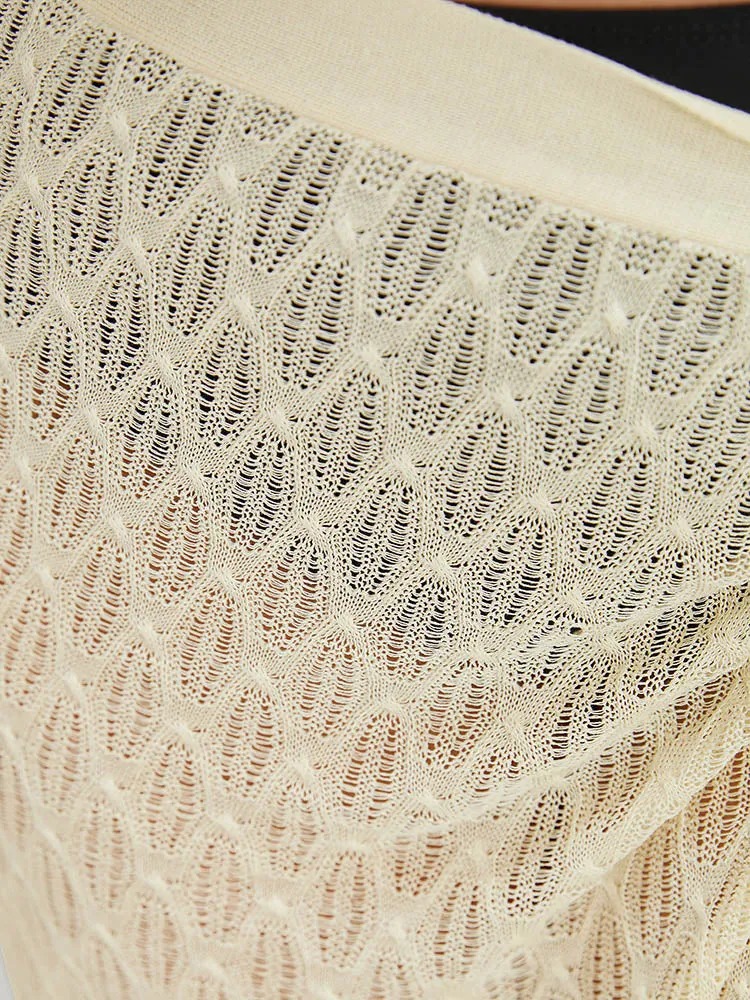 Plain Argyle Knot Side Knit Skirt sold by Bloomchic product image thumbnail 5