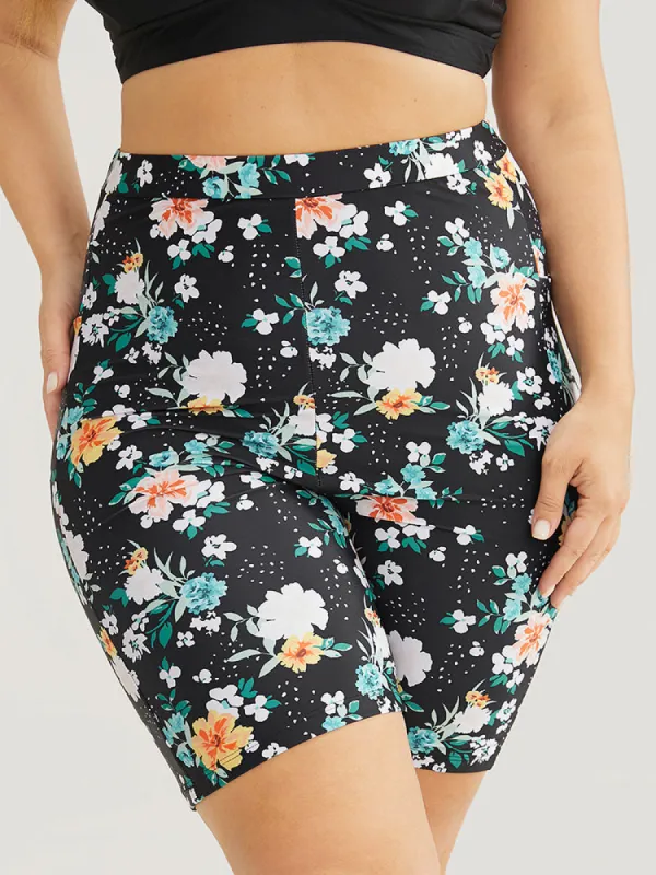 High Waist Pocket Side Swim Shorts sold by Bloomchic