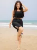 Pocket High Waist Lace Up Side Swim Shorts sold by Bloomchic