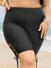 Pocket High Waist Lace Up Side Swim Shorts sold by Bloomchic