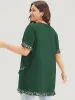 Ditsy Floral Ruffle Trim Asymmetrical Hem T-shirt sold by Bloomchic