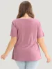 Solid Floral Patchwork Pleated Front T-shirt sold by Bloomchic