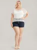 Plain Hollow Out Scalloped Trim Knit Top sold by Bloomchic