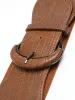 Crocodile Embossed Geo Buckle Elastic Belt sold by Bloomchic