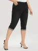 Slightly Stretchy High Rise Dark Wash Roll Hem Knee Denim Shorts sold by Bloomchic