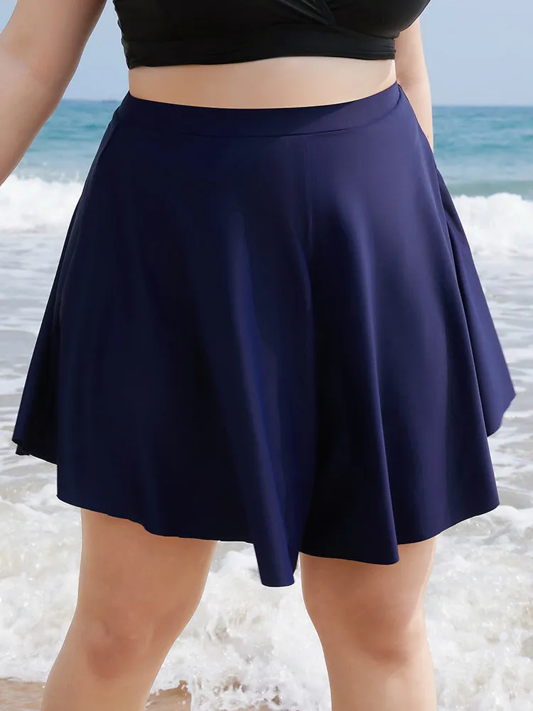 Plain Loose High Waist Swim Shorts sold by Bloomchic product image thumbnail 5