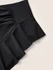 Ruffle Trim Ruched Front Swim Bottom sold by Bloomchic