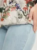 Plant & Floral Ruffle Sleeve Surplice Neck Blouse sold by Bloomchic