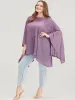 Plain Asymmetrical Hem Dolman Sleeve Knit Top sold by Bloomchic