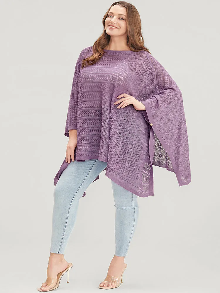 Plain Asymmetrical Hem Dolman Sleeve Knit Top sold by Bloomchic product image thumbnail 4
