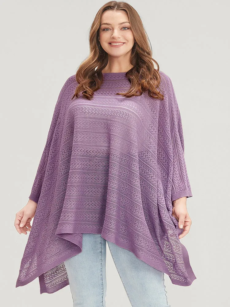 Plain Asymmetrical Hem Dolman Sleeve Knit Top sold by Bloomchic product image thumbnail 2