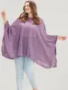 Plain Asymmetrical Hem Dolman Sleeve Knit Top sold by Bloomchic