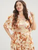 Floral Printed Crochet Lace Pocket Flutter Maxi Dress sold by Bloomchic