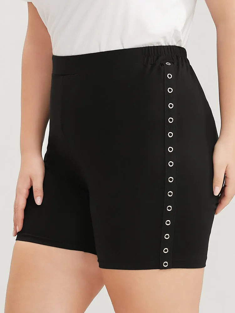 Plain Studded Detail Elastic Waist Shorts sold by Bloomchic product image thumbnail 2
