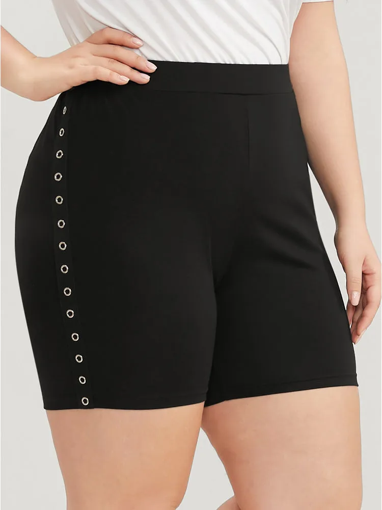 Plain Studded Detail Elastic Waist Shorts sold by Bloomchic product image thumbnail 3