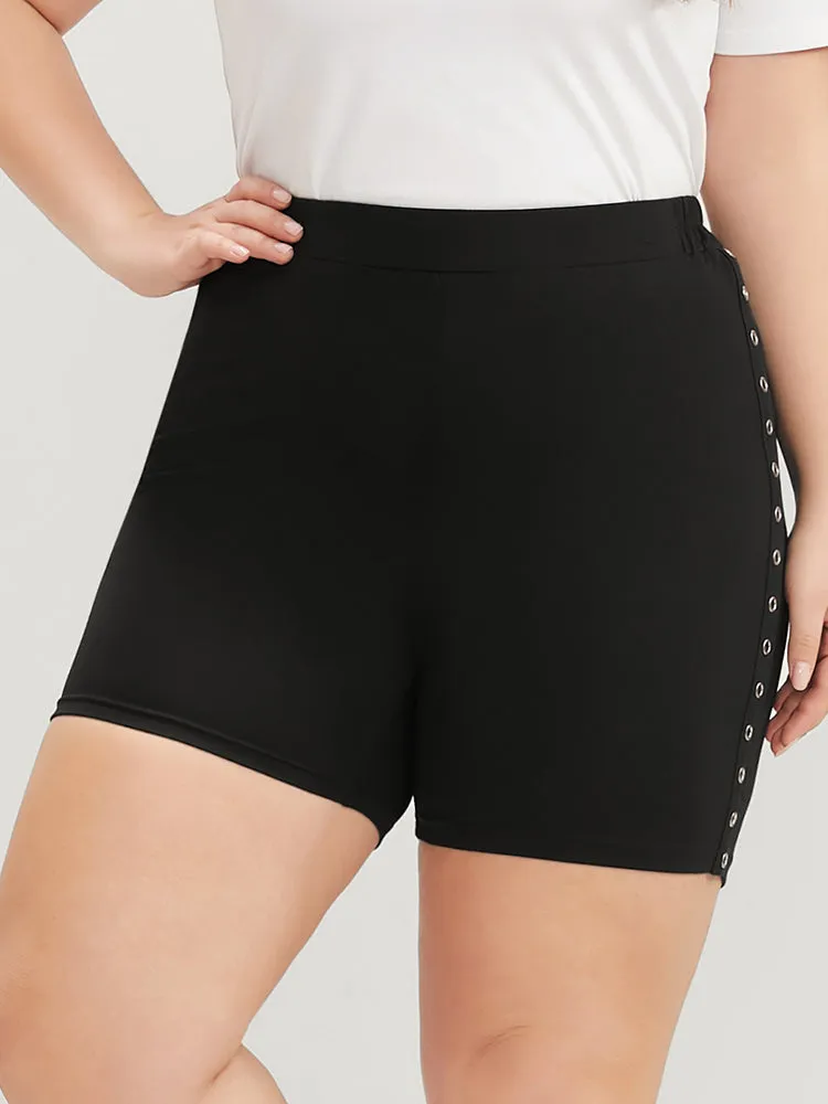 Plain Studded Detail Elastic Waist Shorts sold by Bloomchic product image thumbnail 4