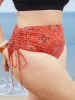 Bandana Print Drawstring Bikini Bottom sold by Bloomchic