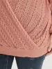 Plain Super Soft Knit Lantern Sleeve Wrap Knit Top sold by Bloomchic