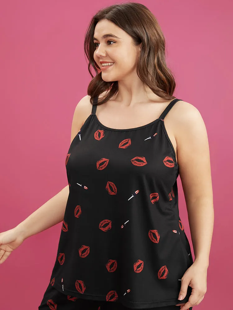 Lip Print Sleeveless Cami Top sold by Bloomchic product image thumbnail 5