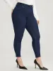 Skinny Very Stretchy High Rise Dark Wash Pocket Heather Jeans sold by Bloomchic