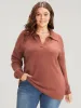 Solid Super Soft Knit Lapel Collar Fluffy Knit Top sold by Bloomchic