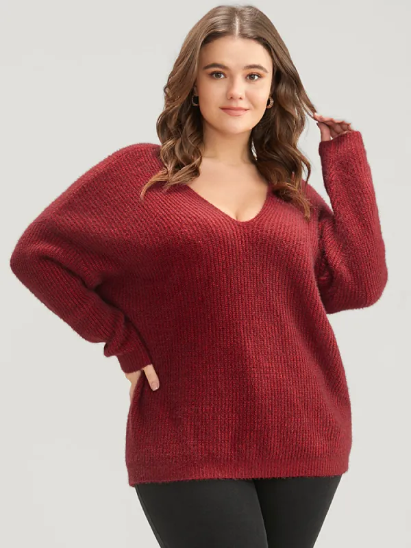 Solid Soft Pointelle Knit Cut Out Fluffy Knit Top sold by Bloomchic