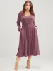 Solid Button Detail Pocket Rib Knit Flutter Dress sold by Bloomchic