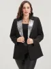 Contrast Sequin Suit Collar Flap Pocket Blazer sold by Bloomchic