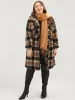 Plaid Flap Pocket Button Up Teddy Coat sold by Bloomchic