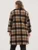 Plaid Flap Pocket Button Up Teddy Coat sold by Bloomchic
