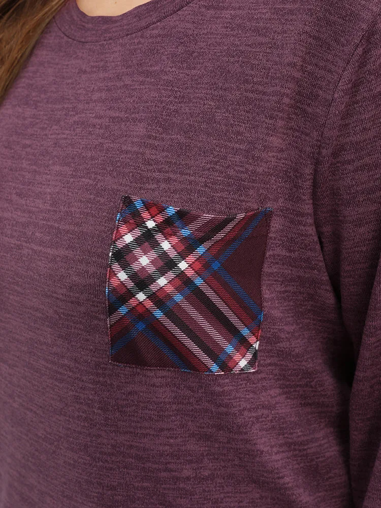 Solid Pocket Round Neck Sleep Top sold by Bloomchic product image thumbnail 5