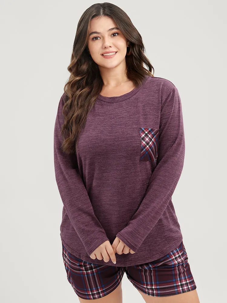 Solid Pocket Round Neck Sleep Top sold by Bloomchic product image thumbnail 2