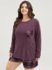 Solid Pocket Round Neck Sleep Top sold by Bloomchic