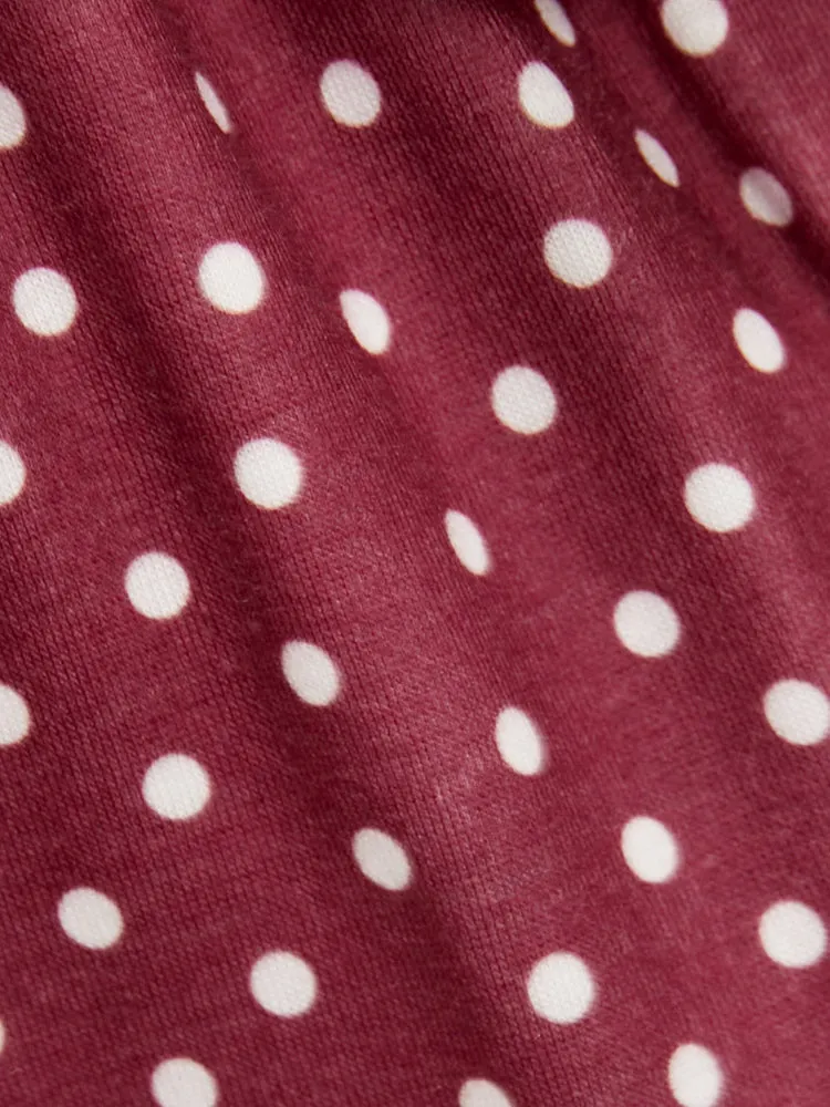 Polka Dot Pocket Ties Elastic Waist Sleep Pants sold by Bloomchic product image thumbnail 5