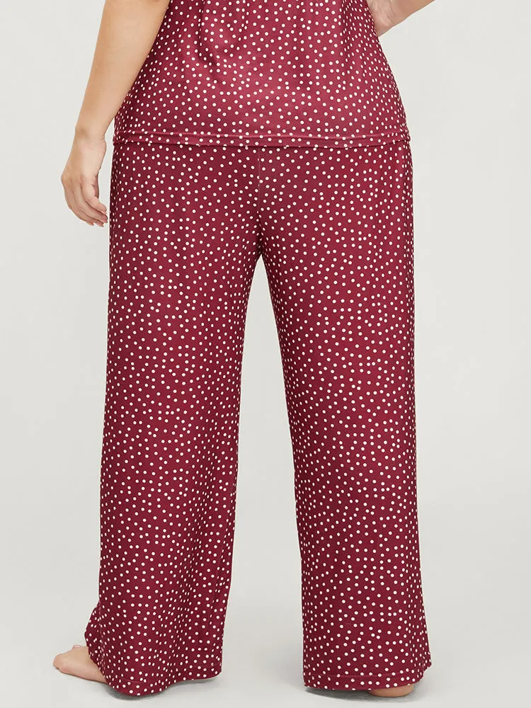 Polka Dot Pocket Ties Elastic Waist Sleep Pants sold by Bloomchic product image thumbnail 4