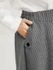 Contrast Button Detail Elastic Waist Pocket Tweed Skirt sold by Bloomchic
