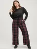 Plaid Elastic Waist Pocket High Rise Pants sold by Bloomchic
