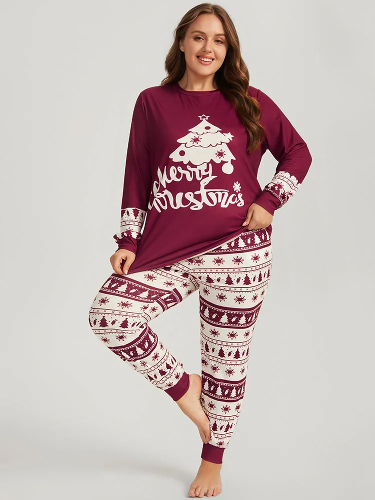 Snowflake & Tree Print Pocket Sleep Pants sold by Bloomchic product image thumbnail 2