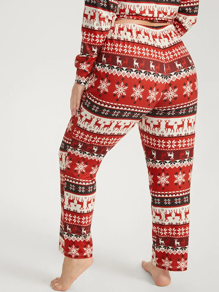 Snowflake & Elk Print Pocket Sleep Pants sold by Bloomchic product image thumbnail 5