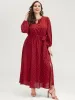 Polka Dot Keyhole Round Neck Pocket Belted Ruffle Dress sold by Bloomchic