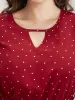 Polka Dot Keyhole Round Neck Pocket Belted Ruffle Dress sold by Bloomchic