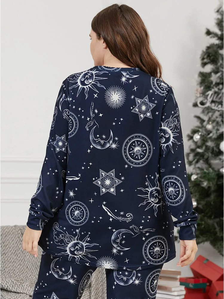 Moon And Star Round Neck Sleep Top sold by Bloomchic product image thumbnail 5