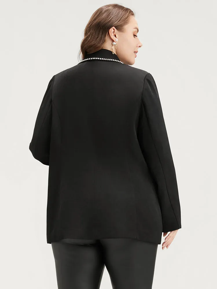 Solid Beaded Button Up Flap Pocket Blazer sold by Bloomchic product image thumbnail 5