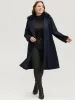 Solid Pocket Single Breasted Fuzzy Trim Coat Without Belt sold by Bloomchic
